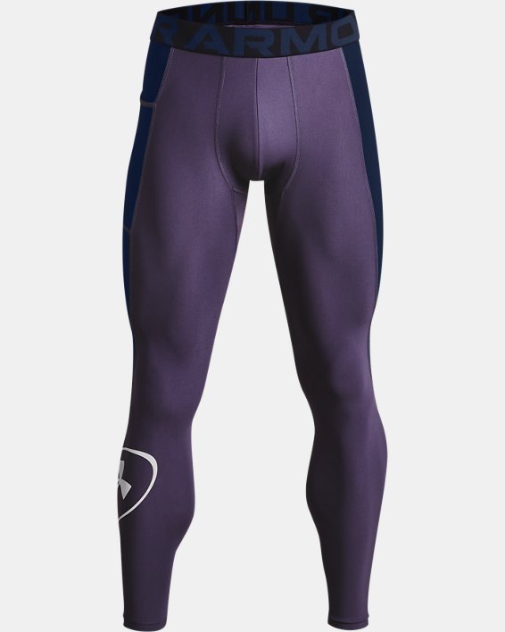 Men's UA Evolution Train Leggings, Purple, pdpMainDesktop image number 4